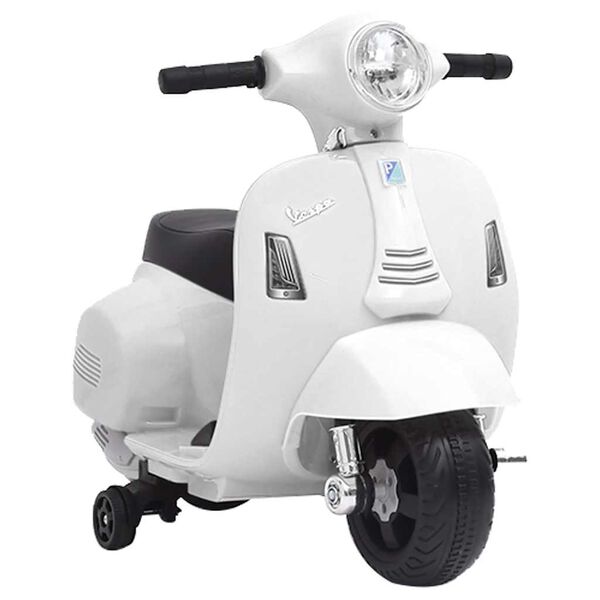 vidaXL S&auml;hk&ouml;toiminen lelumoottoripy&ouml;r&auml; Vespa GTS300 valkoinen