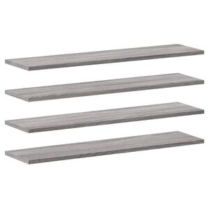 vidaXL Sein&auml;hyllyt 4 kpl harmaa Sonoma 80x20x1,5 cm tekninen puu