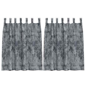 vidaXL Samettiverhot verhoilla 2 pcs Harmaa hopea 140 x 140 cm Sametti