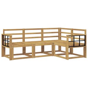 vidaXL Ulkosohvakokoelma 4 pcs valkoinen 187,5 x 128,5 x 73 cm