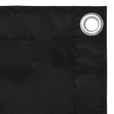 vidaXL Parvekkeen suoja musta 120x600 cm Oxford kangas