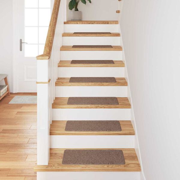 vidaXL Liukumattomat portaamatot 15 pcs Ruskea 60 x 25 cm PP