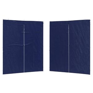 vidaXL Juhlateltan sivusein&auml; 2 pcs Sininen 200 x 195 cm PE ja ter&auml;s
