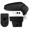 vidaXL Auton k&auml;sinoja musta 12x36x(33,5-48) cm ABS
