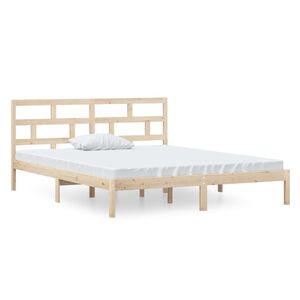 vidaXL S&auml;ngynrunko 120x190 cm Small Double t&auml;ysi puu