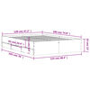vidaXL S&auml;ngynrunko laatikoilla savutammi 120x190 cm tekninen puu