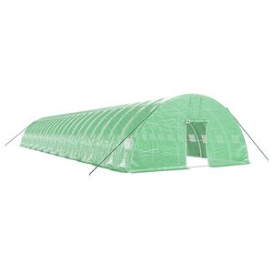 vidaXL Kasvihuone ter&auml;srungolla vihre&auml; 132 m&sup2; 22x6x2,85 m
