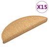 vidaXL Itsekiinnittyv&auml;t porrasmatot sisaltyyli 15 kpl 56x17x3 cm sisal