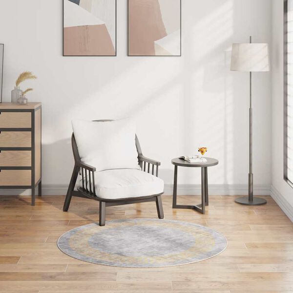 vidaXL Matto pest&auml;v&auml; &phi;120 cm harmaa