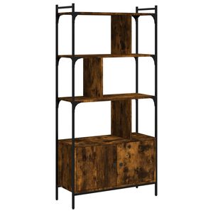 vidaXL Kirjahylly ovilla savutammi 76,5x30x154,5 cm tekninen puu