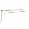 vidaXL Sis&auml;&auml;nkelattava markiisi LEDill&auml; 500x300 cm kerma