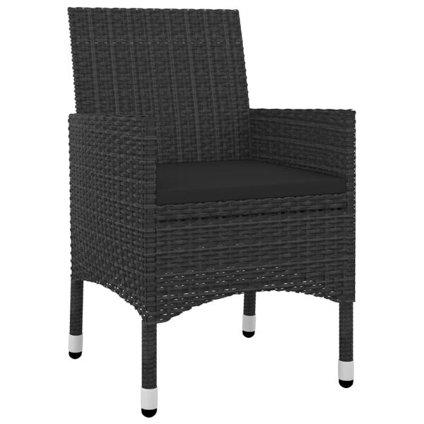 vidaXL 9-osainen Ulkoruokaryhmä tyynyillä polyrottinki ja lasi