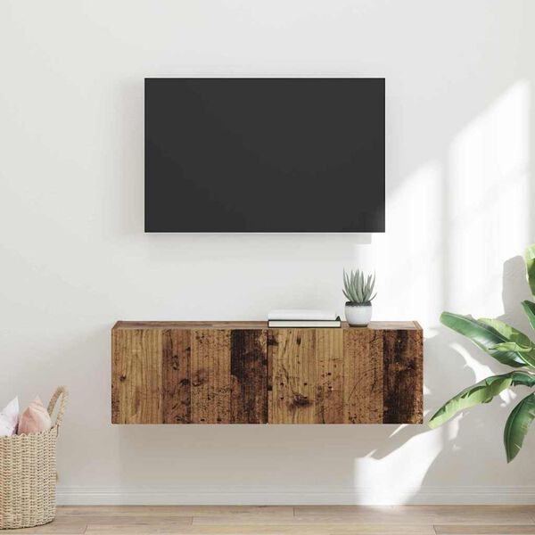 vidaXL TV-sein&auml;kaappi Vanha Puu 98 x 31 x 29,5 cm Tekninen puu