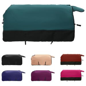 vidaXL Hevospeitto Tumma vihre&auml; ja musta 75 cm Polyesteri