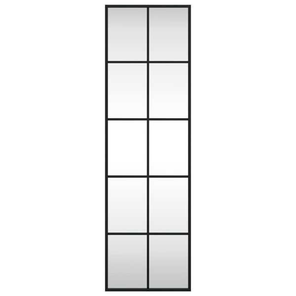 vidaXL Sein&auml;peili musta 30x100 cm suorakulmio rauta
