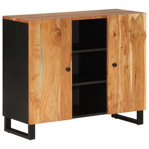 vidaXL Senkki 2 ovella 90x33x75 cm t&auml;ysi akasiapuu