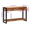 vidaXL Konsolip&ouml;yt&auml; hyllyll&auml; Ruskea 120 x 33 x 75 cm Tihe&auml; akasiapuu