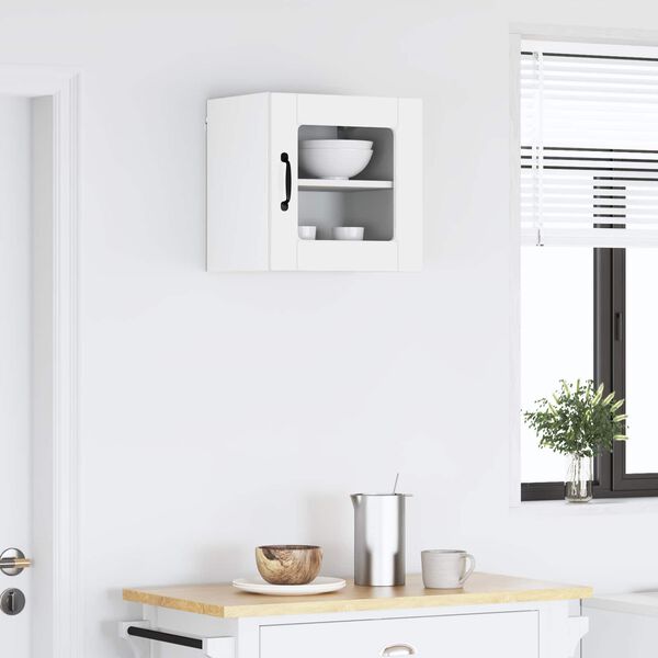 vidaXL Keitti&ouml;kaappi ovella Korkean kiillon valkoinen 40 x 31 x 40 cm