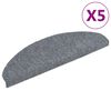 vidaXL Porrasmatot itseliimautuvat 5 kpl 65x21x4 cm vaaleanharmaa puolipy&ouml;re&auml; suuri