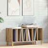 vidaXL LP-levyjen s&auml;ilytyskaappi tammi 100x38x48 cm tekninen puu