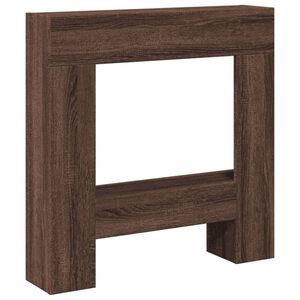 vidaXL Takkakehys ruskea tammi 81x18x82 cm tekninen puu