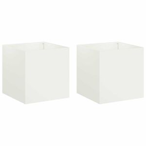 vidaXL Puutarha ruukku 2 kpl valkoinen 20 x 20 x 20 cm
