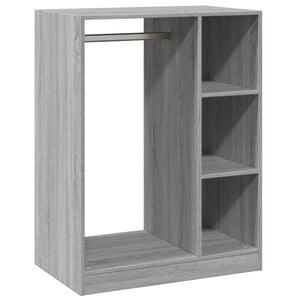 vidaXL Vaatekaappi harmaa Sonoma 77x48x102 cm lastulevy