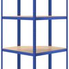 vidaXL 4-tasoinen Varastokulmahylly sininen ter&auml;s ja tekninen puu