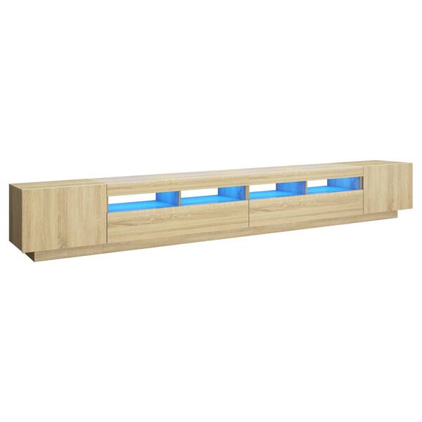 vidaXL TV-taso LED-valoilla Sonoma-tammi 300x35x40 cm