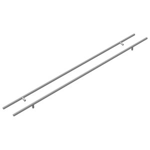 vidaXL Kaappikahva 2 kpl Hopea 900 mm Ruostumaton ter&auml;s
