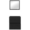 vidaXL Kylpyhuonekaappi Musta tammi. 41 x 38,5 x 45 cm Tekninen puu