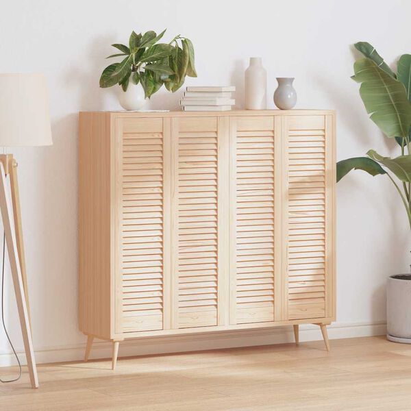 vidaXL kaapin ovet s&auml;leikk&ouml; Design 4 kpl 99x29,5 cm massiivipuu m&auml;nty