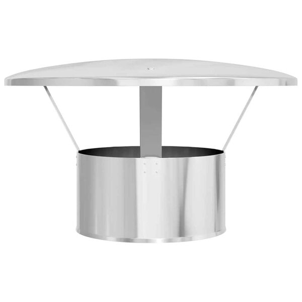 vidaXL Sateensuojus savupiipulle Hopea 35 x 35 x 20 cm