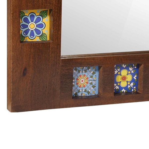 vidaXL Kylpyhuoneen peili s&auml;ilytystilassa p&auml;hkin&auml;puu 50 x 70 x 2,5 cm