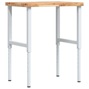 vidaXL Ty&ouml;penkki 80x60x(73-99,5) cm t&auml;ysi akasiapuu suorakaide
