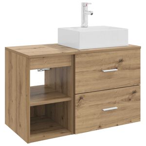 vidaXL Kylpyhuonekalustesetti 2 pcs Artisaanitammi Tekninen puu