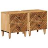 vidaXL Y&ouml;p&ouml;yt&auml; 2 pcs Ruskea 40 x 33,5 x 46 cm Kiinte&auml; mango puu