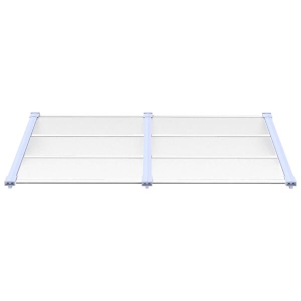 vidaXL Ovikatos harmaa ja läpinäkyvä 152,5x90 cm polykarbonaatti