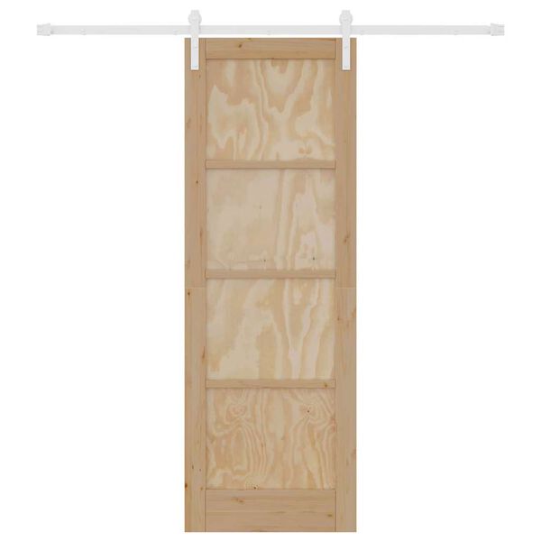 vidaXL Liukuovi Ruskea 73,5 x 211 cm Massiivinen m&auml;nty