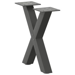 vidaXL Sohvap&ouml;yd&auml;n jalat X-muotoiset 2 kpl antrasiitti 30x(30-31) cm ter&auml;s