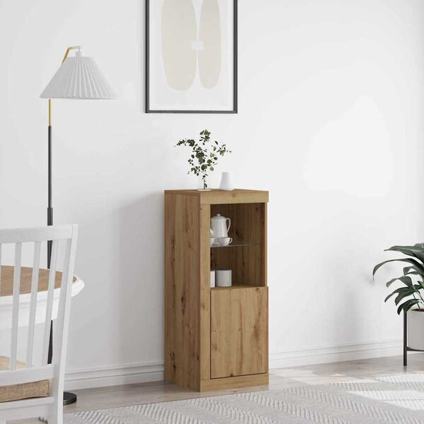 vidaXL LED-p&ouml;yt&auml;taso Artisan tammi 41 x 37 x 100 cm Tekninen puu