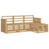 vidaXL Ulkosohvakokoelma 4 pcs valkoinen 189,5 x 122,5 x 73 cm