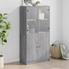 vidaXL Kaappi ovilla harmaa Sonoma 68x37x142 cm tekninen puu