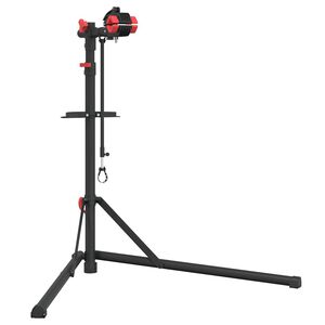 vidaXL Py&ouml;r&auml;n korjausjalusta Taitettava s&auml;&auml;dett&auml;v&auml; 92-152 cm punainen