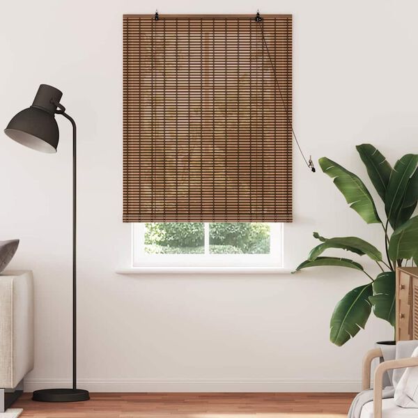 vidaXL Rullaverho verhoilla Ruskea 110 x 220 cm Bambu