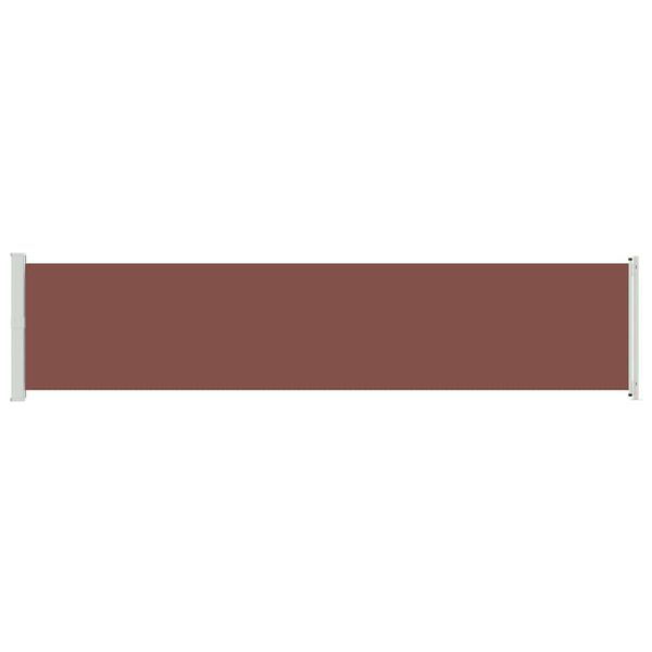 vidaXL Sisäänvedettävä terassin sivumarkiisi 140x600 cm ruskea