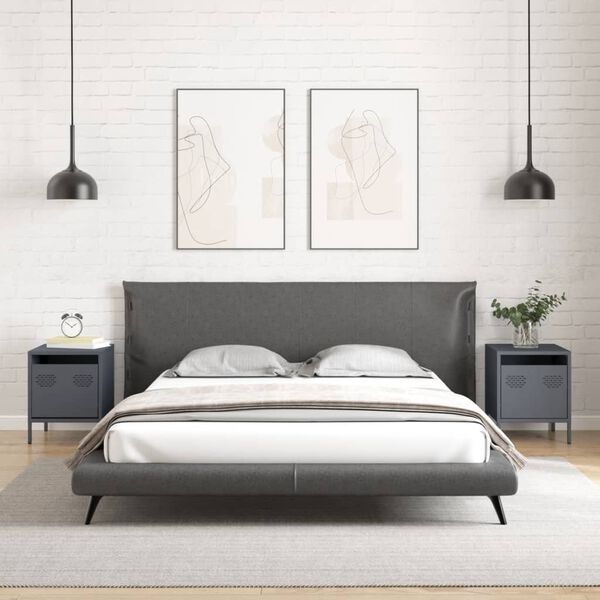 vidaXL Y&ouml;p&ouml;yd&auml;t 2 kpl antrasiitti 35x39x43,5 cm ter&auml;s