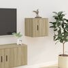 vidaXL Sein&auml;kiinnitett&auml;v&auml; TV-taso Sonoma-tammi 40x34,5x40 cm