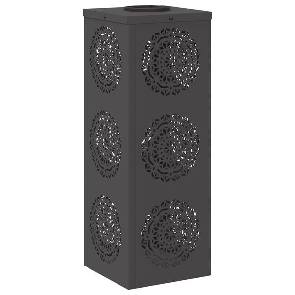 vidaXL Aurinko LED-polkuvalo 2 pcs Musta Kylm&auml;valssattu ter&auml;s