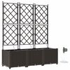 vidaXL Puutarha ruukku 3 kpl Ruskea 120 x 40 x 142 cm PP
